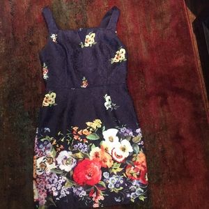 Navy floral dress